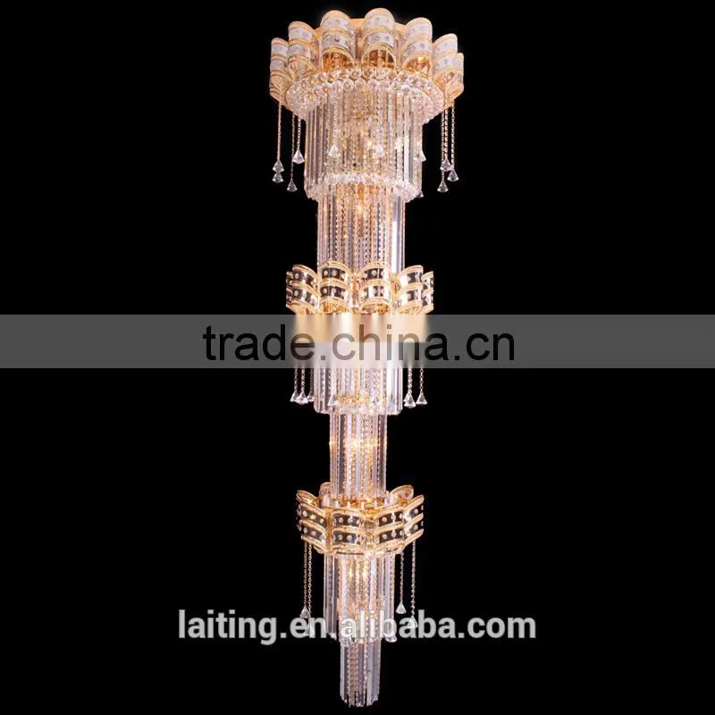 Crystal Spiral Long Empire Chandelier Lamps 92019
