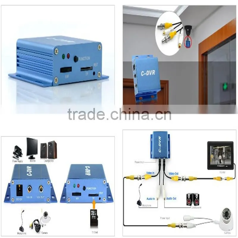 Mini C-DVR Video/Audio Motion Detection TF Card Recorder For IP Camera