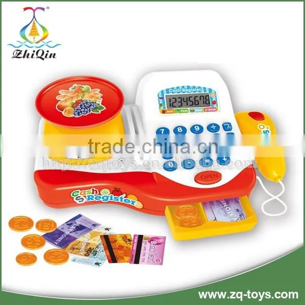 Shantou toys toy cash register electronic cash register shopping trolley cart made in China