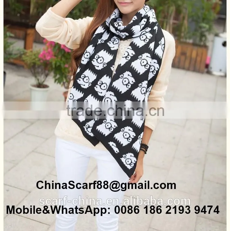 Wholesale cartoon winter scarf women