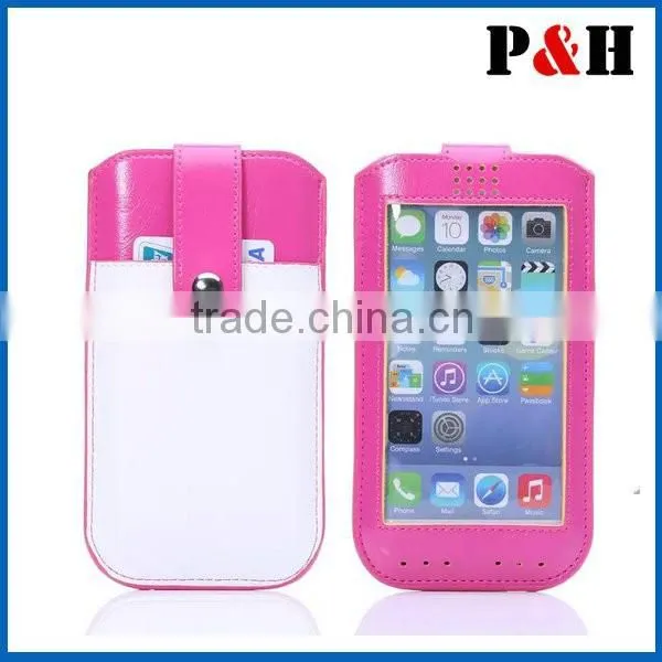 New pull tab leather case for iphone 6, for iphone 6 leather case