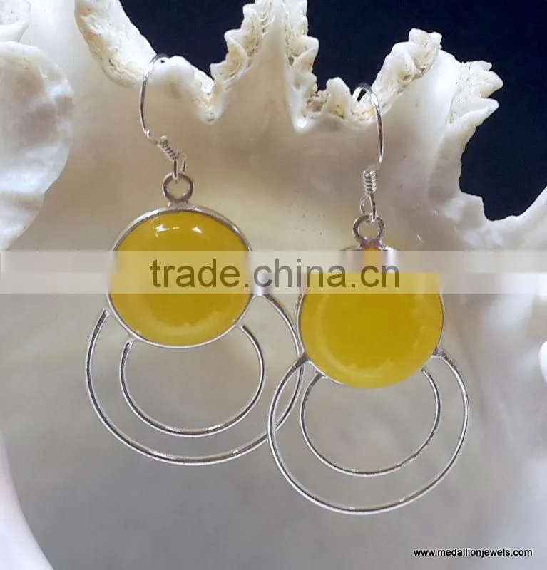 Aqua Chalcedony & Black Pearl Cab Vermeil Sterling Silver Earrings, Fashionable Bezel Earrings, Designer 925 Silver Earrings