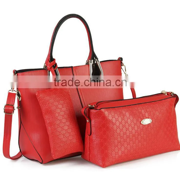 Handbags women fashion bags ladies handbag sets 3PCS in 1 Designer Handbag OEM bag factory made in