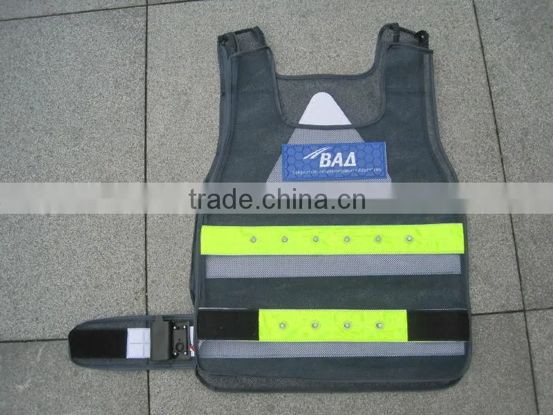 reflective fluorescent safety vest blue