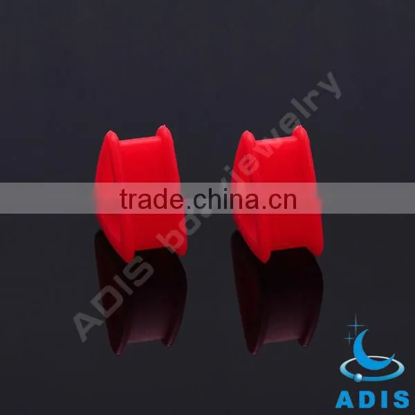 silicon triangle shape earrings tunnel studs