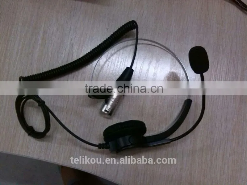 Single ear Headband light-weight easy to carry with Electret Microphone intercom headset