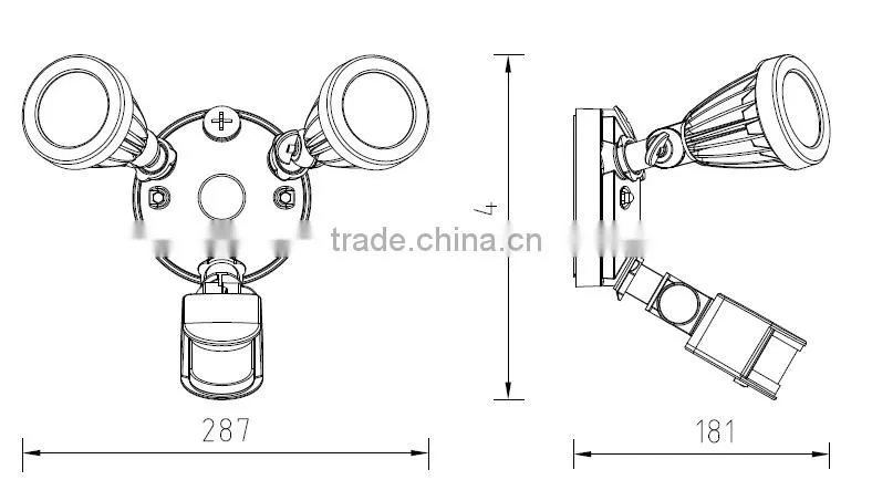 China Supplier New Products led flood light motion sensor