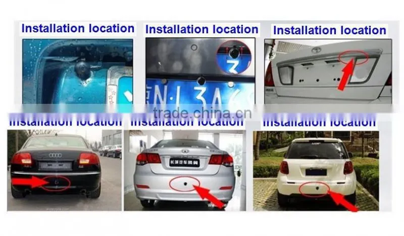 Parking Universal Reverse Cameras,black waterproof car security camera for universal cars