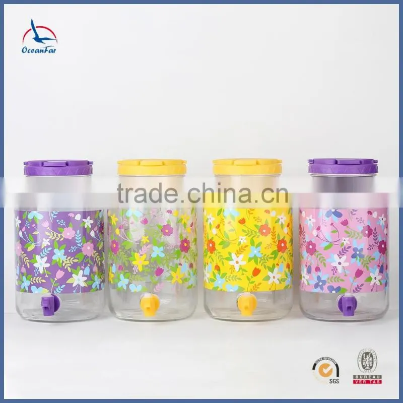 Wholesale Fruit Juice Glass Beverage Dispenser New 2016 Glass Dispenser