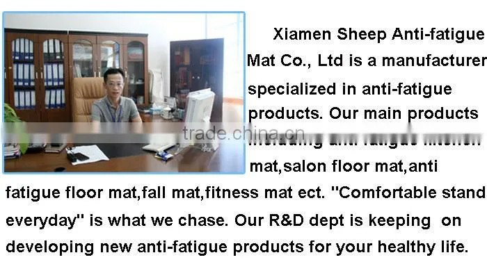 2016 Hair salon equipment custom anti-fatigue pvc chair mat