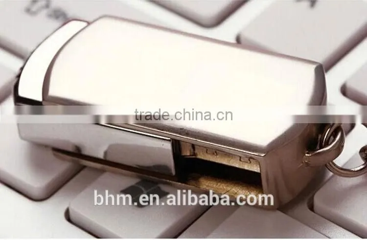 High quality usb 2.0 mini metal usb flash drive, portable swivel usb stick
