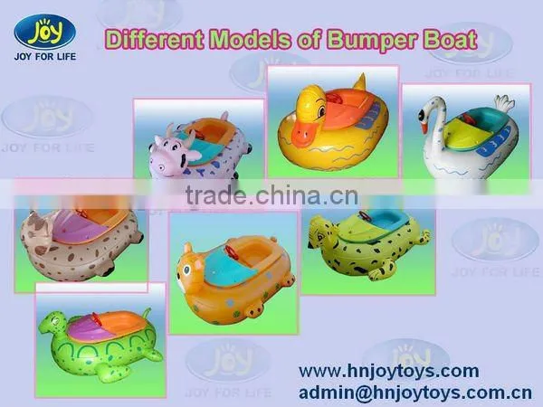 2014 best quality vivid animal inflatable bumper boat for sale