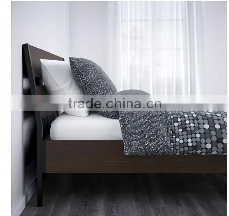 Wooden MDF Golden Double Bed