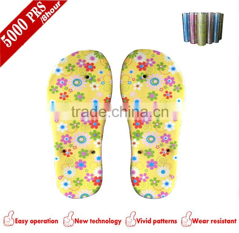 Heat printed EVA slipper transfer film