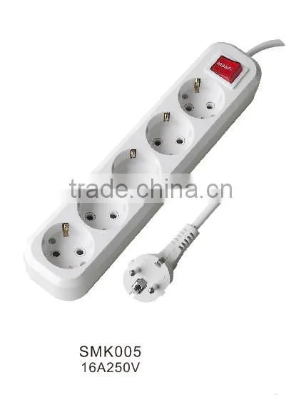 New design high quality 3 core electric power extension sockets outlet,UK, Multi,EU