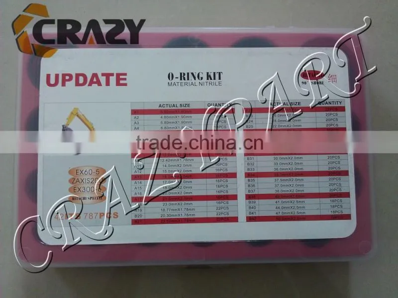 excavator Update O-RING KIT for HITACHI EX60-5/ZX200/EX300-6 material nitaile