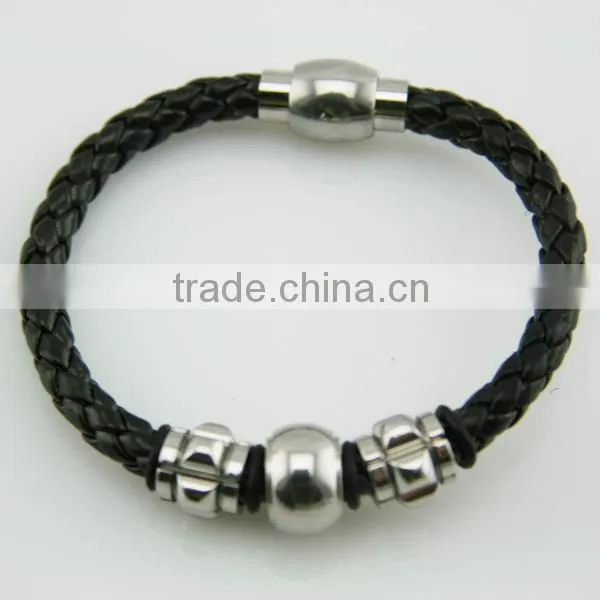 Magnetic bracelet mens leatherBL6951