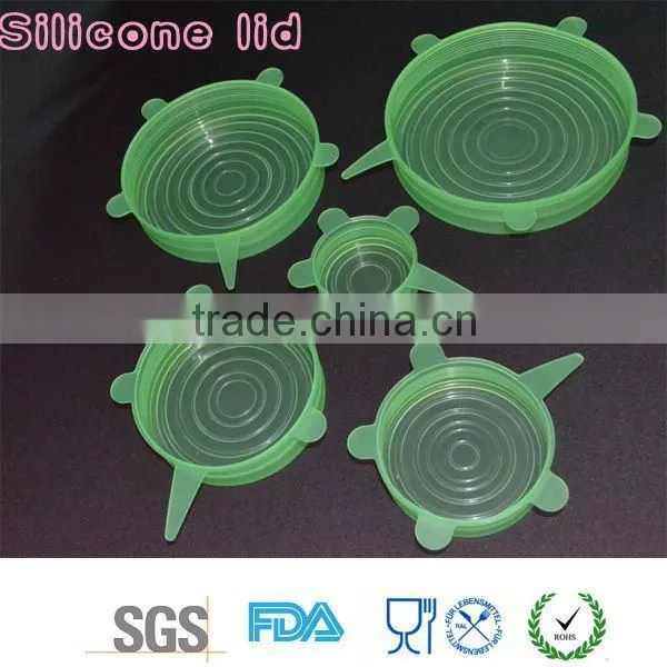 Useful 5 different size sealing lid for glass, cups, and bowl
