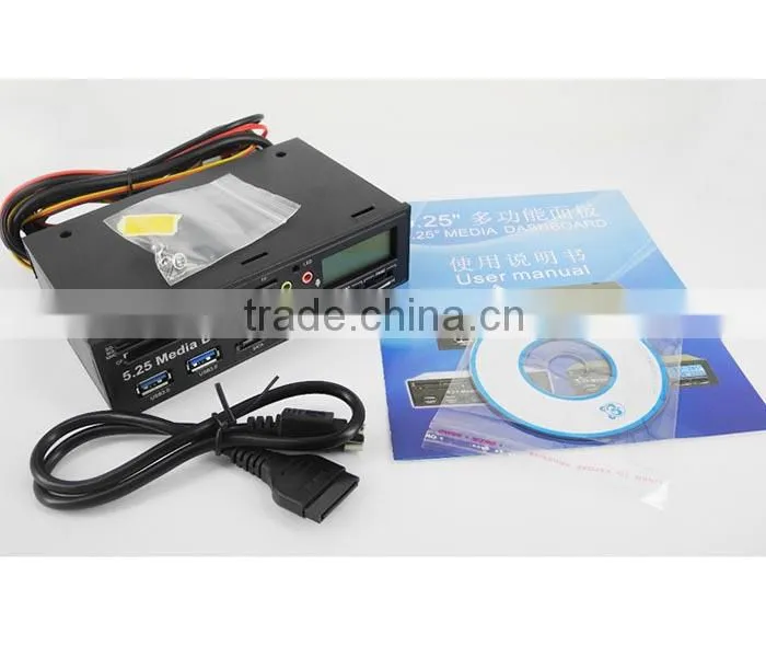 PCIe to USB 3.0 HUB USB2.0 All-in-one Card Reader 5.25 Media Dashboard pannel