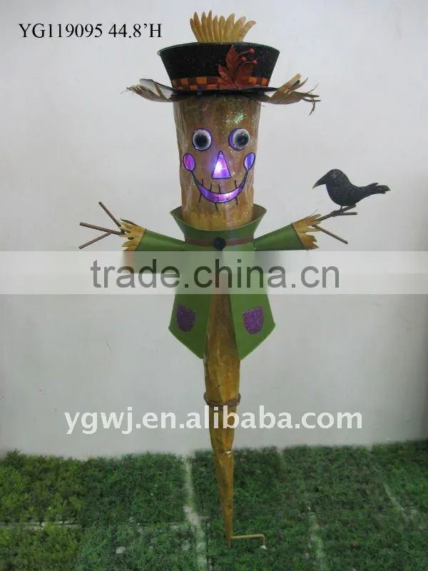 Metal Garden scarecrow stake halloween