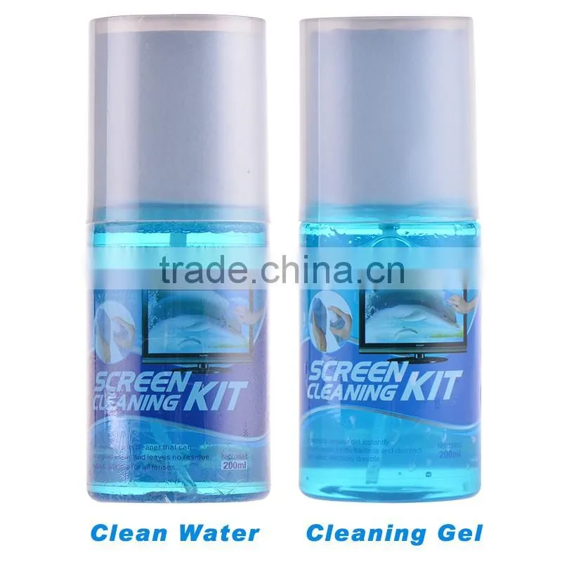 Professional and Hot selling big volume 200ml solution for computer/laptop/LCD screen cleaning kit
