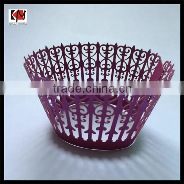 New Cheap Party Laser cut Cupcake Wrapper