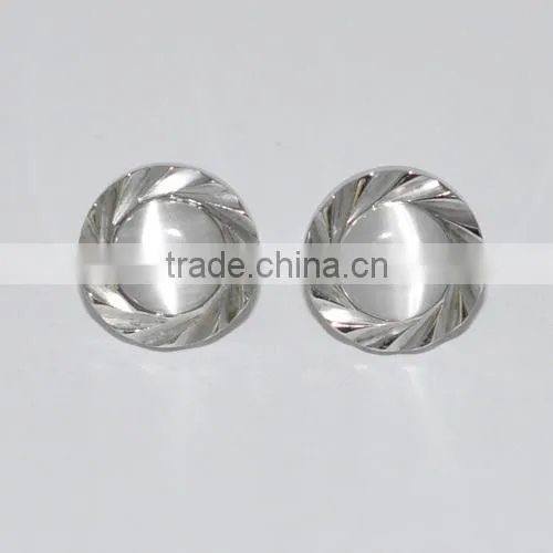 Stainless Steel Round Stud Earrings For Women(BE10710)