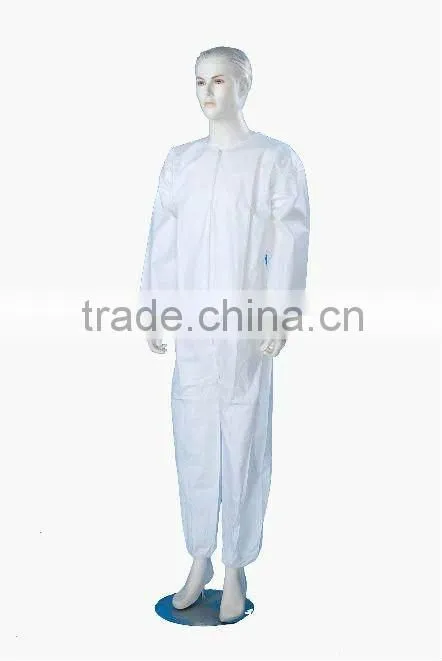 Non-woven disposable white protective SF coverall