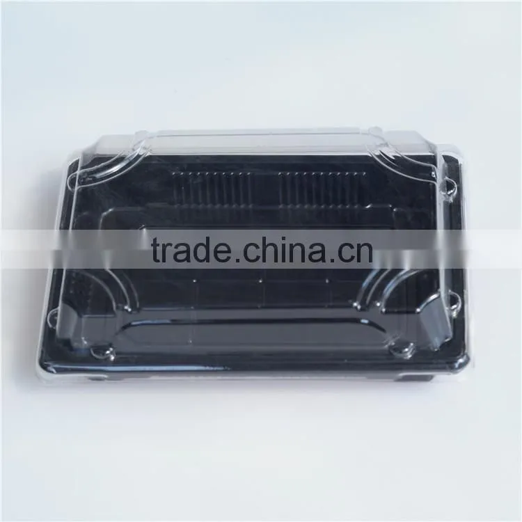 SM1-1103-Black disposable food tray plastic box with lids