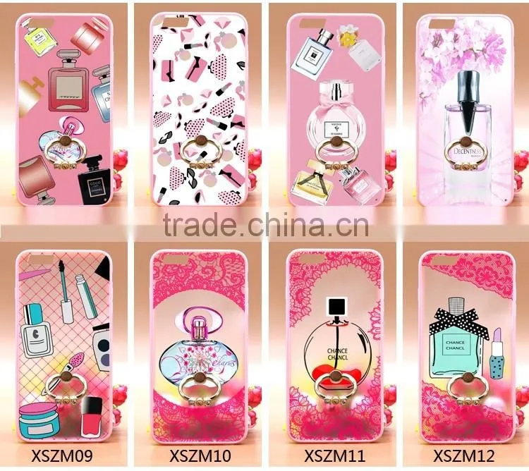 Hot Selling Perfume TPU+PC 2-in-1 Hybrid Pattern Phone Cases With Ring Bracket For iPhone 6s Plus