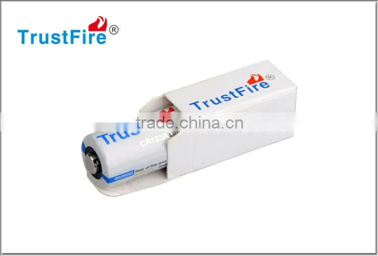 Trustfire lithium battery CR123A disposable batteries ,Li-ion Non-Rechargeable 1300mah li-ion Batteries made in China