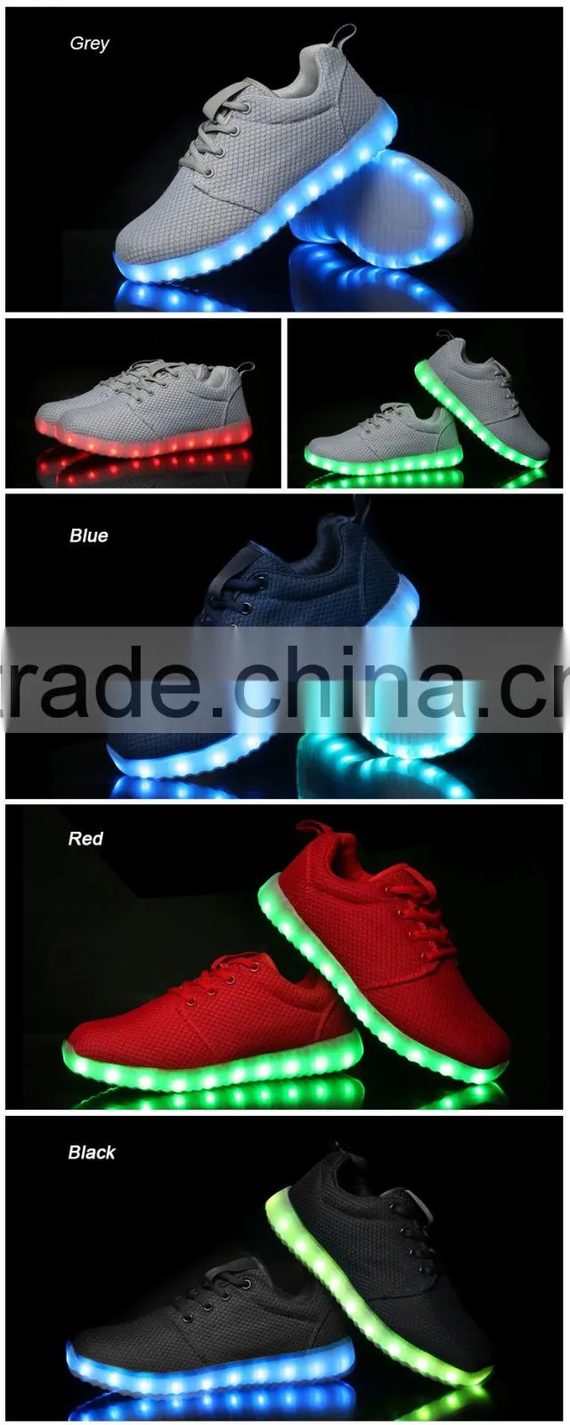 2016 The latest Man Casual Shoe Wholesale Manufacturer LED Shoes