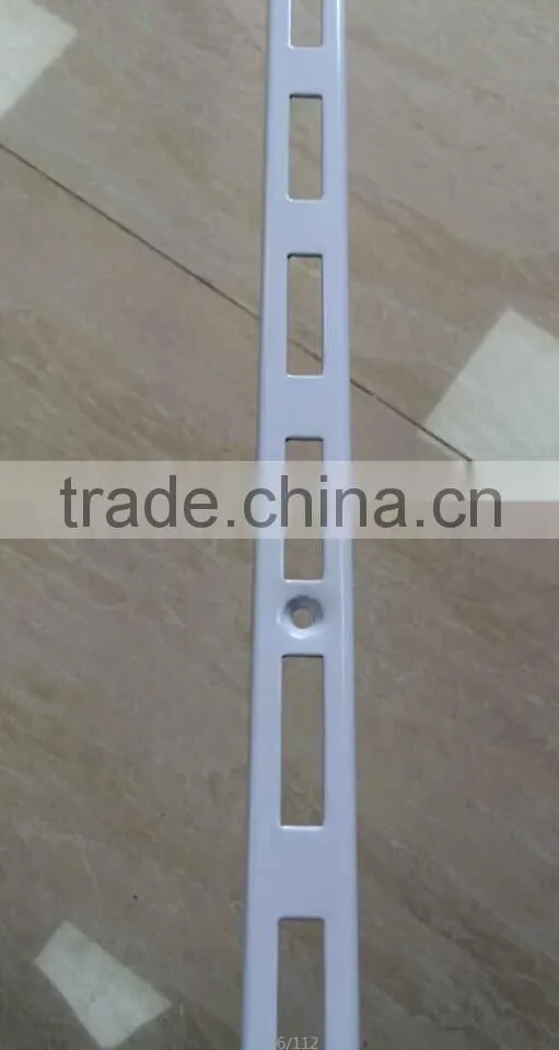 Foshan manufacturer white color iron slatwall single slotted channel