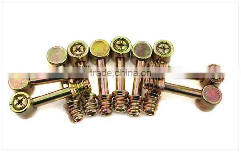 Four in One connecting fittings, furniture nuts and bolts, hammer connecting fittings