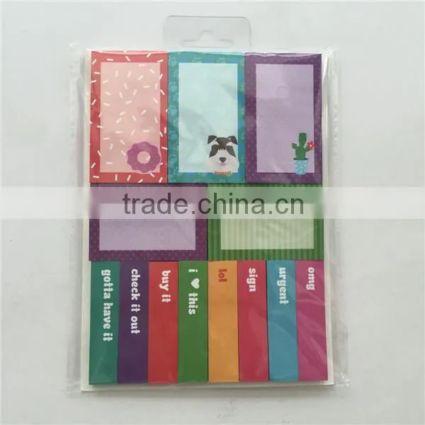 cartoon characters paper bookmark sticky notes