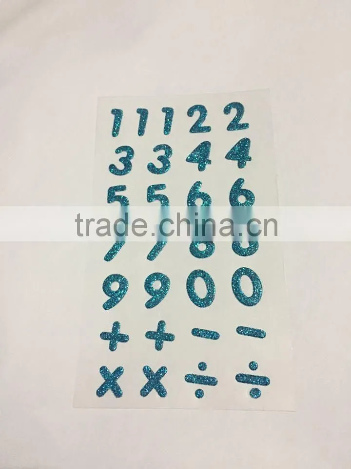 glitter heart and star shape sticker