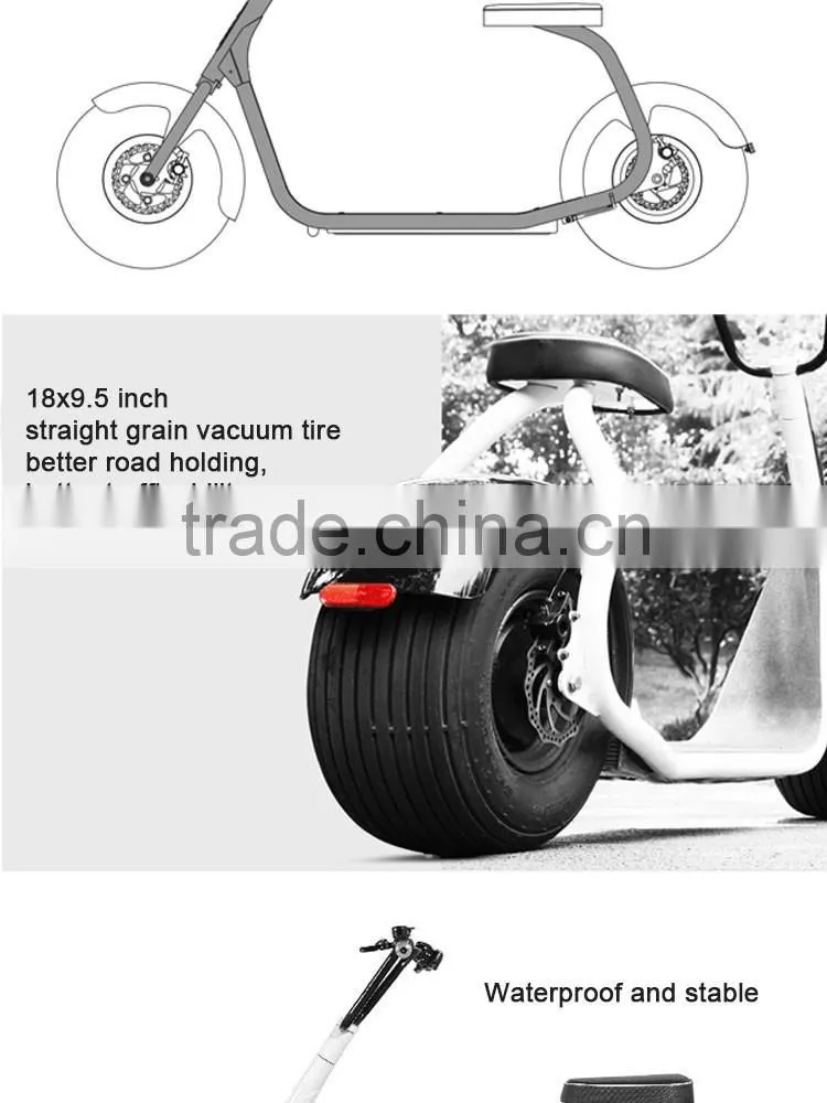 2016 hot selling 1000W 60V citycoco e scooter for adults with lithium battery