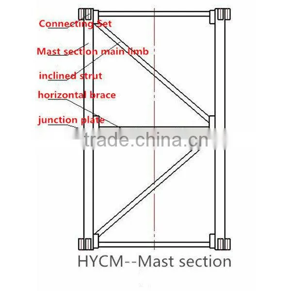 mast section custom-made accurate dimension suitable for allsorts of spare parts