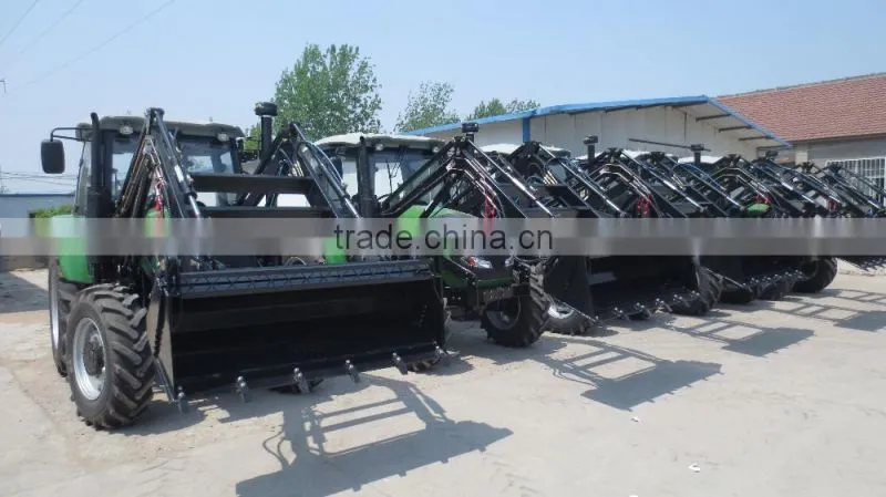 Agricultural equipment tractor front end loader with 4 in 1 bucket
