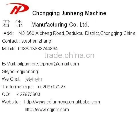 KL china car engine oil vacuum fire-resistant oil purification equipment