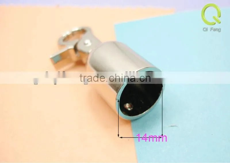 Decorative clasp nickle tubular with swivel bolt snap hook