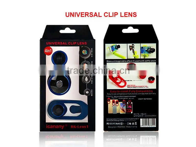 New Design zoom lens for mobile phone camera lens for 4 in 1 special effect