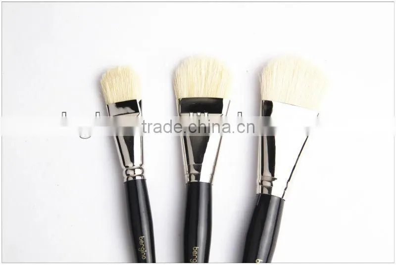 in stock BGN-326 bergino master professional filbert shape bristle artist brush for oil painting and acrylic painting in stock