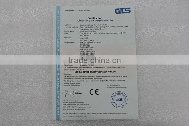 Fractional photoepilation! ipl+rf elight machine for hair removal C006