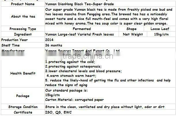 Yun Nan Taste Dian Hong Black Tea