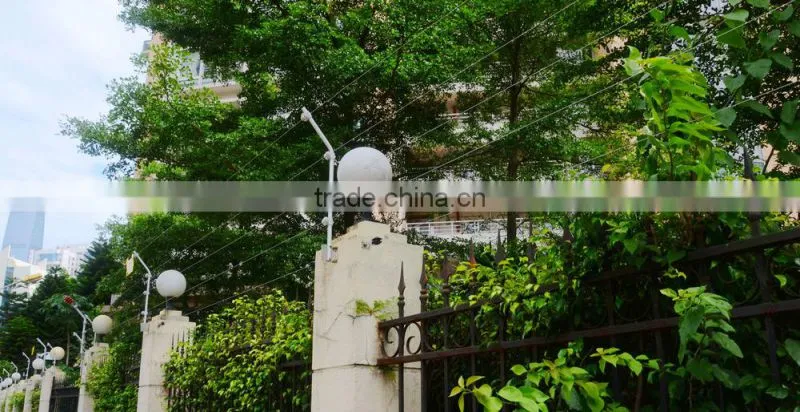 Electric fence insulator for terminal post and middle post of security perimeter electric fence system