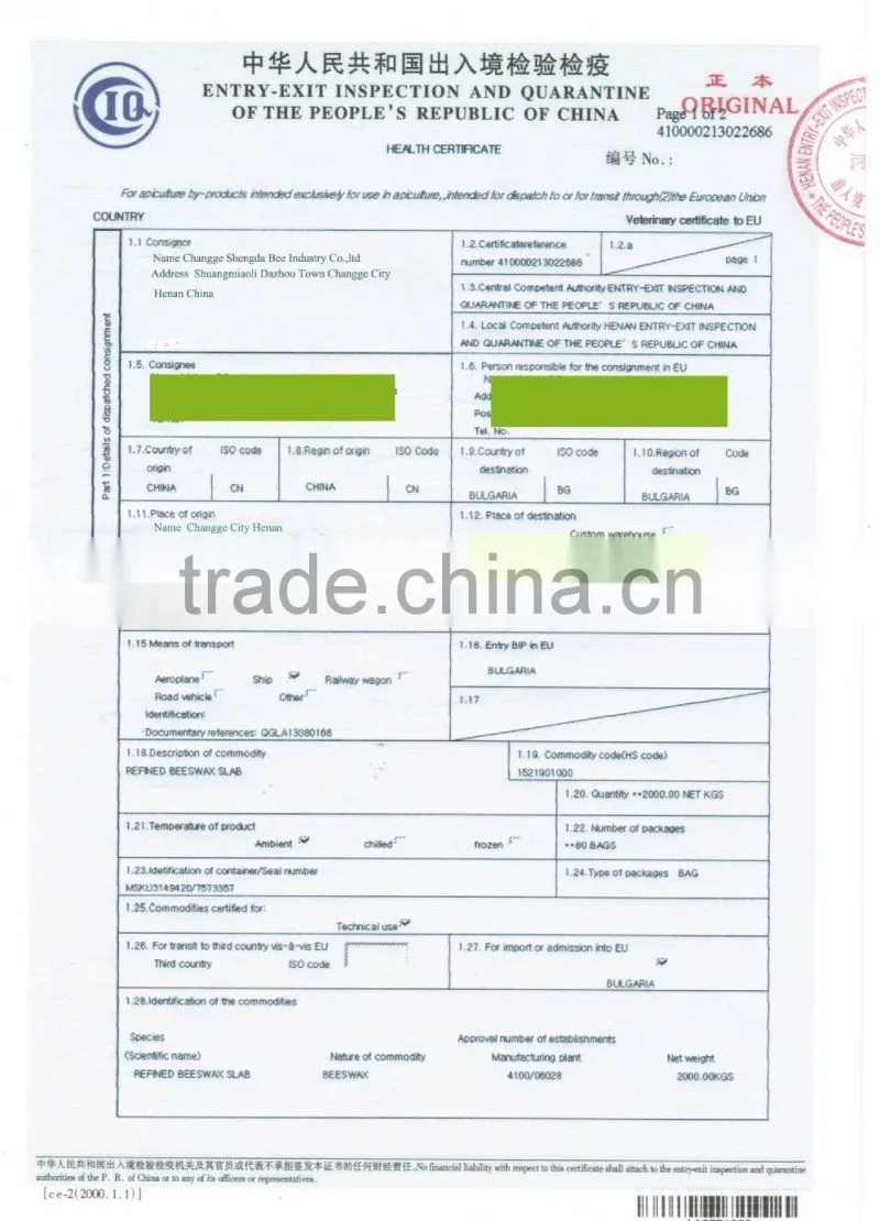 organic pure beeswax sheets wholesaler