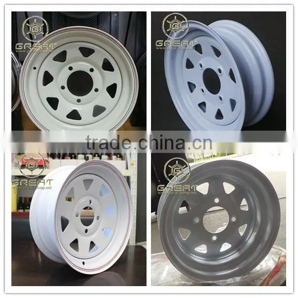 Steel material of white trailer wheels