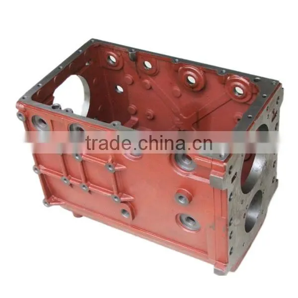 Cast iron chain and sprocket gearbox housing