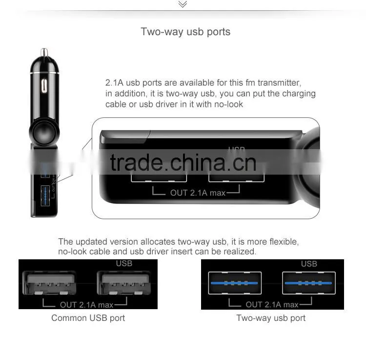 car handsfree calling usb bluetooth fm transmitter